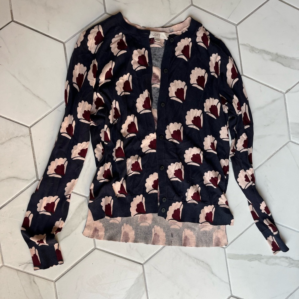 LOFT patterned cardigan